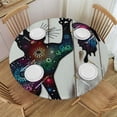 thumbnail image 1 of WYYP Cosmic Pattern, Butterfly Round Tablecloth 100% Polyester Fiber Tablecloths White, 1 of 8