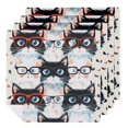 thumbnail image 1 of WYYP Cute Cat Cloth Napkin Reusable Polyester Gift Cloth Napkin 2 PCS, 1 of 7