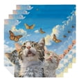thumbnail image 1 of WYYP Cute Cat Polyester Cloth Napkins for Dining Table Kitchen Daily Party Housewarming Farmhouse Decor 6 PCS, 1 of 7