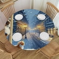 thumbnail image 1 of WYYP Cute Cat Round Tablecloth for Picnic Dining Kitchen Farmhouse 100% Polyester Fiber Mother's Day White, 1 of 8
