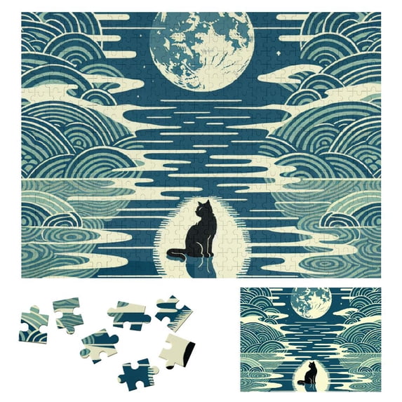 WYYP Cute Cat Wooden Jigsaw Puzzle Challenging Difficult Wood Puzzles for Adults Mother's Day Impossible Wooden Puzzles Gift for Family Friends 500 PCS