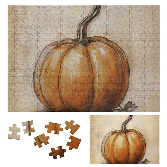 WYYP Dürer Pumpkin Wall Wooden Jigsaw Puzzle Challenging Difficult Wood Puzzles for Adults Gift 300 PCS