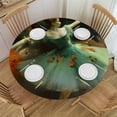 thumbnail image 1 of WYYP Dancing Woman Round Tablecloth 100% Polyester Fiber Waterproof White, 1 of 8