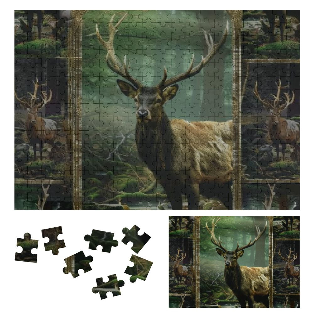 WYYP Deer Antlers Animals Wooden Puzzle Challenging Difficult Wood
