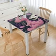 thumbnail image 1 of WYYP Dinosaur Butterfly Bow Square Fitted Table Cloths 100% Polyester Fiber 46*46, 1 of 8