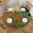 thumbnail image 1 of WYYP Dog Round Tablecloth with Elastic Edge 100% Polyester Fiber Table Cloth White, 1 of 8