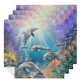 thumbnail image 1 of WYYP Dolphins Corals Cloth Napkins Reusable Machine Washable Fabric for Events 2 PCS, 1 of 7