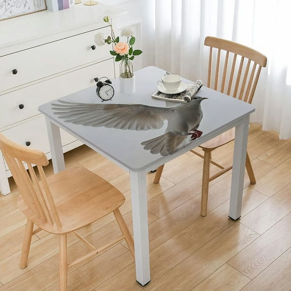 WYYP Dove Wings Sculpture Square Table Cover 100% Polyester Fiber 40*40