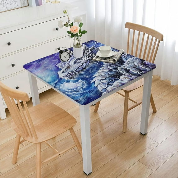WYYP Dragon Square Fitted Table Cloths 100% Polyester Fiber 36*36
