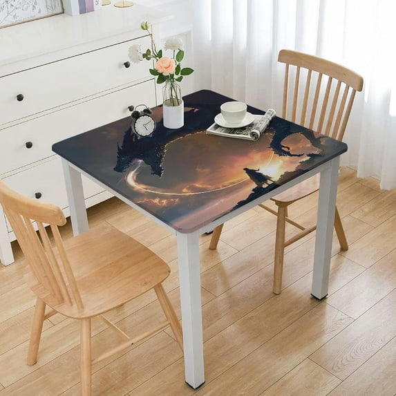WYYP Dragon Square Table Cover 100% Polyester Fiber 46*46