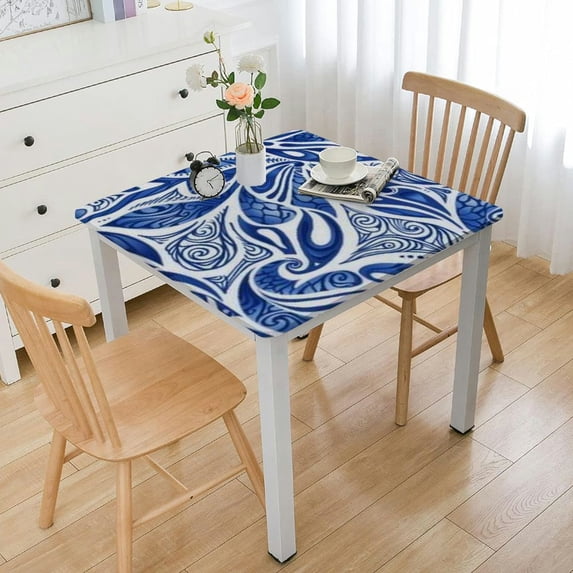 WYYP Fine Foliage Lace Square Tablecloth Full Width Single-Sided Printing 100% Polyester Fiber 40*40