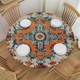 thumbnail image 1 of WYYP Finely Detailed Features Round Tablecloth 100% Polyester Fiber Waterproof White, 1 of 8