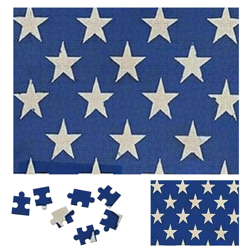 WYYP Flag Stars Silk Screen Wooden Jigsaw Puzzle for Adults and Kids ...