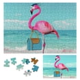 thumbnail image 1 of WYYP Flamingo Beach Fashion Wooden Jigsaw Puzzle - Impossible Wooden Puzzles - Gift for Family Friends 300 PCS, 1 of 6