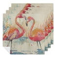 thumbnail image 1 of WYYP Flamingos Cloth Napkins Polyester Gift Cloth Napkin Reusable 6 PCS, 1 of 7