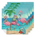 thumbnail image 1 of WYYP Flamingos Palm Tree Beach Cloth Napkins Polyester Home Decor for Farmhouse Party Dining Table Decor 4 PCS, 1 of 7
