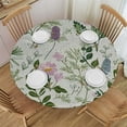 thumbnail image 1 of WYYP Floral Pattern Fine Foliage Lace Round Tablecloth with Elastic Edge 100% Polyester Fiber Great for Home Kitchen/Parties/Holiday Dinner White, 1 of 8