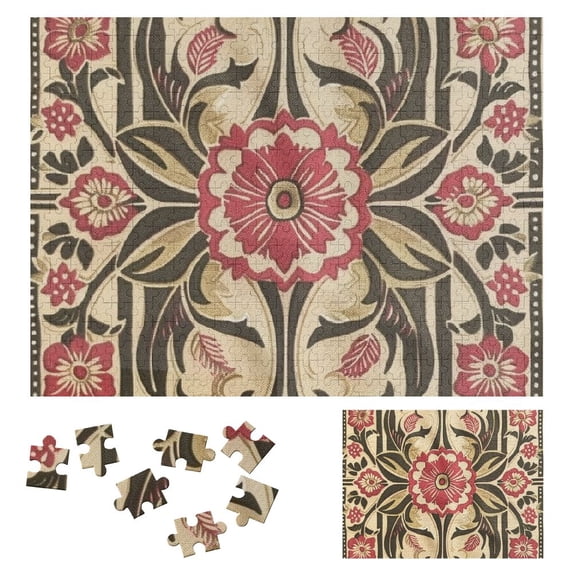 WYYP Flower Design Decorative Pattern Wooden Puzzle Gift for Family Friends 500 PCS