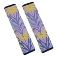 thumbnail image 1 of WYYP Flower Pattern Soft Comfort Car Seat Belt Pads Cover 2Pcs, 1 of 6