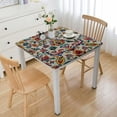 thumbnail image 1 of WYYP Flower Pattern Square Fitted Table Cloths 100% Polyester Fiber 46*46, 1 of 8