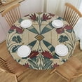 thumbnail image 1 of WYYP Flowers Checkered Pattern Fine Foliage Lace Round Table Cover 100% Polyester Fiber Tablecloth White, 1 of 8