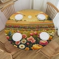 thumbnail image 1 of WYYP Flowers, Field Round Tablecloth - Great for Home Kitchen/Parties/Holiday Dinner - 100% Polyester Fiber - Mother's Day Table Cloth White, 1 of 8