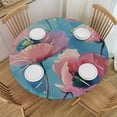 thumbnail image 1 of WYYP Flowers Flowers Round Tablecloth Outdoor Picnic Camping and Indoor Kitchen Dining Party 100% Polyester Fiber White, 1 of 8