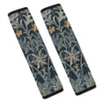 thumbnail image 1 of WYYP Flowers Leaves Blue Background Car Seat Belt Cover Pad Ideal for Car Interior Accessories 2Pcs, 1 of 6
