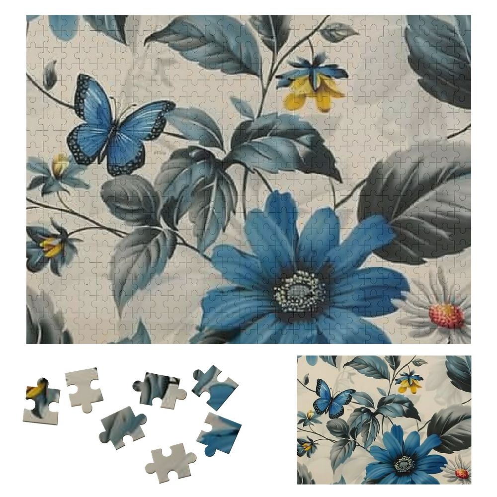 WYYP Flowers Leaves Butterflies Wooden Jigsaw Puzzle for Adults and ...