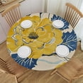 thumbnail image 1 of WYYP Flowers Round Table Cloth 100% Polyester Fiber Great for Home Kitchen/Parties/Holiday Dinner White, 1 of 8