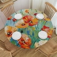 thumbnail image 1 of WYYP Flowers Round Tablecloth 100% Polyester Fiber Great for Home Kitchen/Parties/Holiday Dinner White, 1 of 8