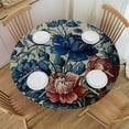 thumbnail image 1 of WYYP Flowers Round Tablecloth, Full Width Single-Sided Printing, 100% Polyester Fiber, Outdoor Fitted White, 1 of 8