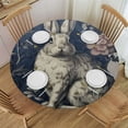 thumbnail image 1 of WYYP Flowers Round Tablecloth - Full Width Single-Sided Printing 100% Polyester Fiber Table Decoration White, 1 of 8