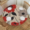 thumbnail image 1 of WYYP Flowers Round Tablecloth Outdoor Fitted 100% Polyester Fiber Table Decoration White, 1 of 8