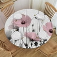 thumbnail image 1 of WYYP Flowers, Round Tablecloth Waterproof Resistant Fabric 100% Polyester Tablecloths White, 1 of 8