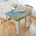 thumbnail image 1 of WYYP Flowers Sky Sunbeam Square Tablecloth Waterproof Resistant Fabric 100% Polyester Fiber 52*52, 1 of 8