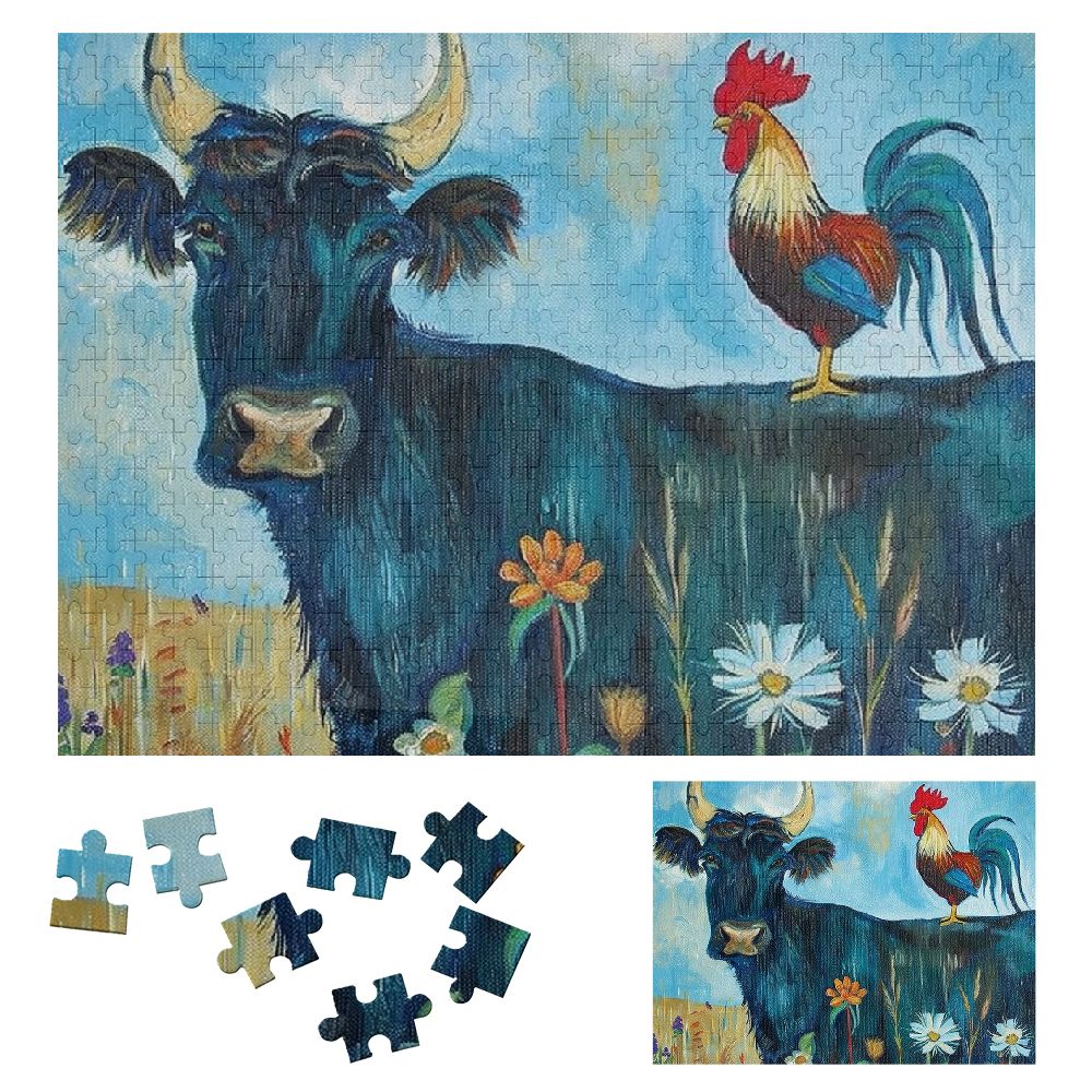 WYYP Folk Art Wooden Jigsaw Puzzle Challenging Difficult Wood Puzzles ...