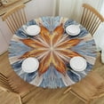 thumbnail image 1 of WYYP  Fractal Flower, Elastic Fitted Edged Round Tablecloth Fade Resistant Anti-Shrink Table Cloth Washable Table Cover for Indoor or Outdoor and Anywhere You Wanna use it White, 1 of 7