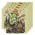 thumbnail image 1 of WYYP Frog Guitar Mushroom Polyester Cloth Napkins Home Decor Party Dinner Decoration Washable Napkins 4 PCS, 1 of 7