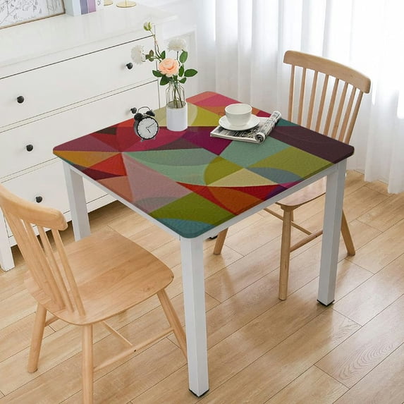 WYYP Geometric Shapes Abstract Art Alfred Manessier Square Tablecloth Waterproof 100% Polyester Fiber 52*52
