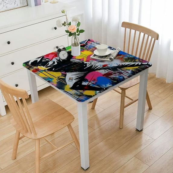 WYYP Graffiti Art Square Tablecloth 100% Polyester Fiber 36*36