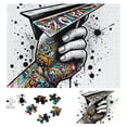 thumbnail image 1 of WYYP Graffiti Letters Shapes Patterns Wooden Puzzle Challenging Difficult Puzzles for Adults 500 PCS, 1 of 6