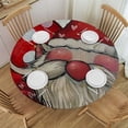 thumbnail image 1 of WYYP Heart Gnome Detailed Art Round Tablecloth - Full Width Single-Sided Printing 100% Polyester Fiber Tablecloths White, 1 of 8
