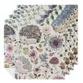 thumbnail image 1 of WYYP Hedgehog Flowers Leaves Polyester Dinner Napkin for Dining Table Kitchen Party Housewarming Farmhouse Decor 2 PCS, 1 of 7