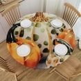 thumbnail image 1 of WYYP  Hello Pumpkin Elastic Round Tablecloth, Fall Pumpkin Vintage Plant Texture Autumn Fitted Tablecloths for Round Table Oil-Proof Waterproof Table Cloth White, 1 of 7