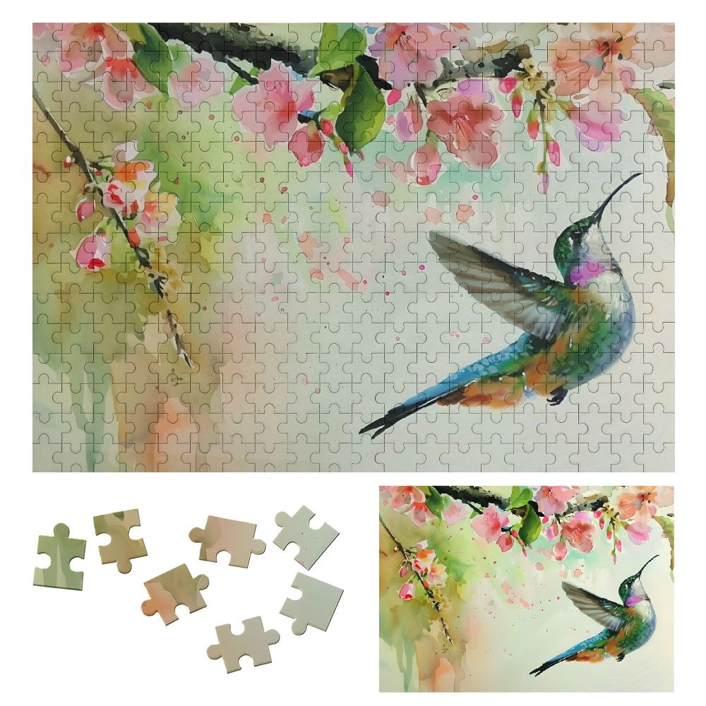 WYYP Hummingbird Flowers Wooden Puzzle for Adults and Kids 300 PCS ...