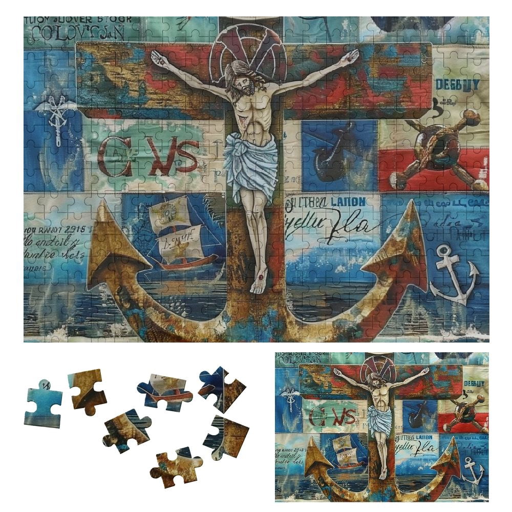 WYYP Jesus Cross Folk Art Wooden Jigsaw Puzzle for Adults and Kids Gift ...