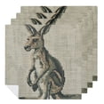 thumbnail image 1 of WYYP Kangaroo Polyester Cloth Napkins for Farmhouse Party Dining Table Decor Reusable 4 PCS, 1 of 7
