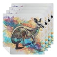 thumbnail image 1 of WYYP Kangaroo Polyester Gift Dinner Napkin for Dining Table Kitchen Daily Party Housewarming Farmhouse Decor 6 PCS, 1 of 7