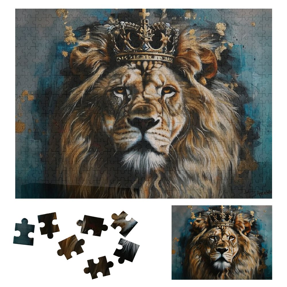 WYYP Lion Crown Wooden Jigsaw Puzzle Puzzle for Adults and Kids Gift ...